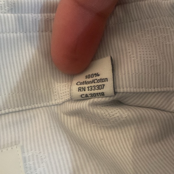 Men’s button down, grey/white pinstriped, Ben Sherman shirt, size 16 1/2 - Picture 5 of 5